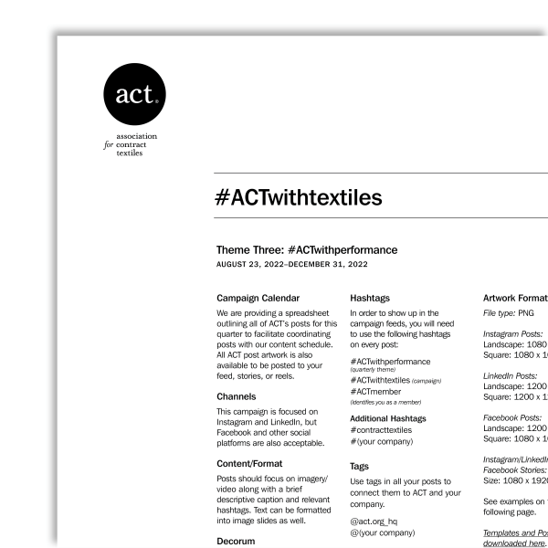 ACT social campaign guide